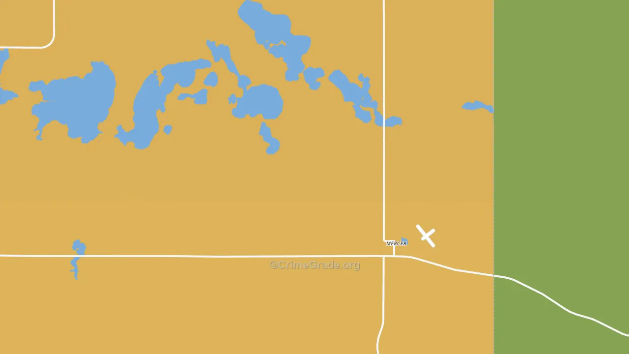 Mercer, ND Map of Assault Rates