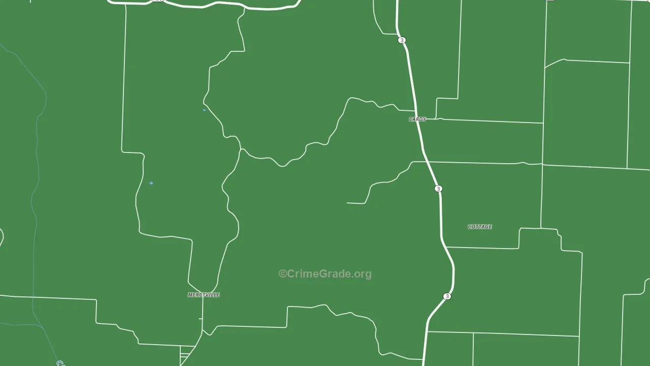 Mercyville, MO Map of Assault Rates