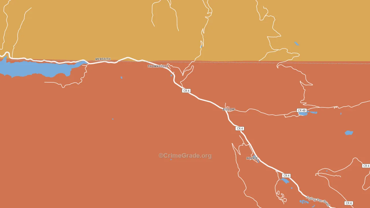Meredith, CO Map of Assault Rates