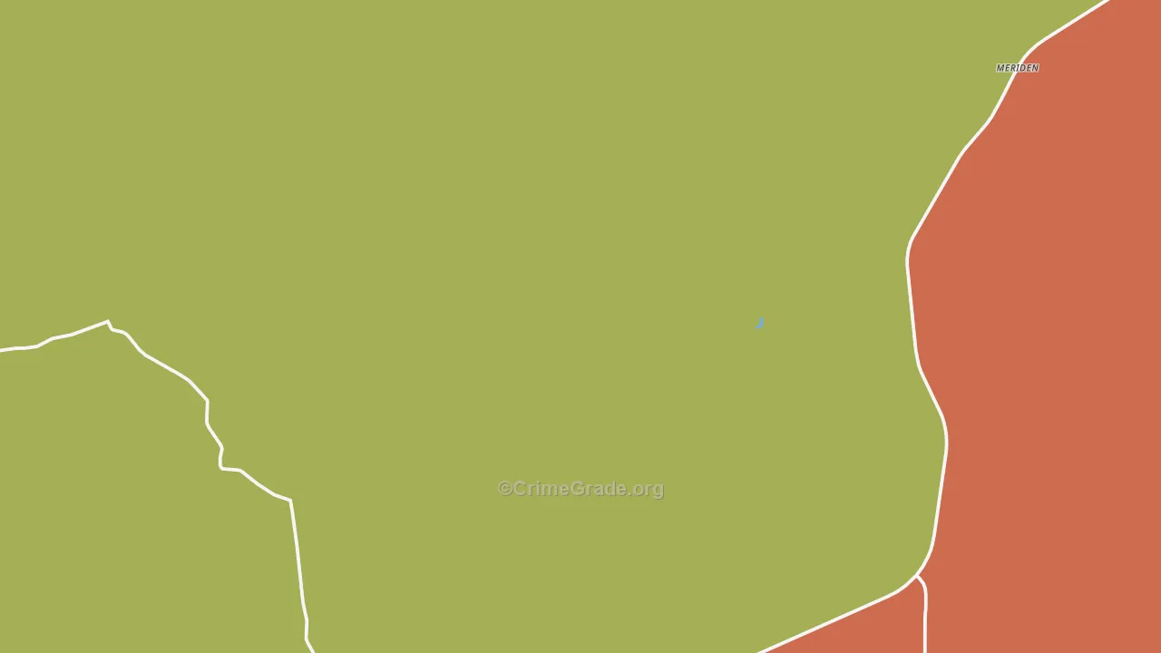 Meriden, WY Map of Assault Rates