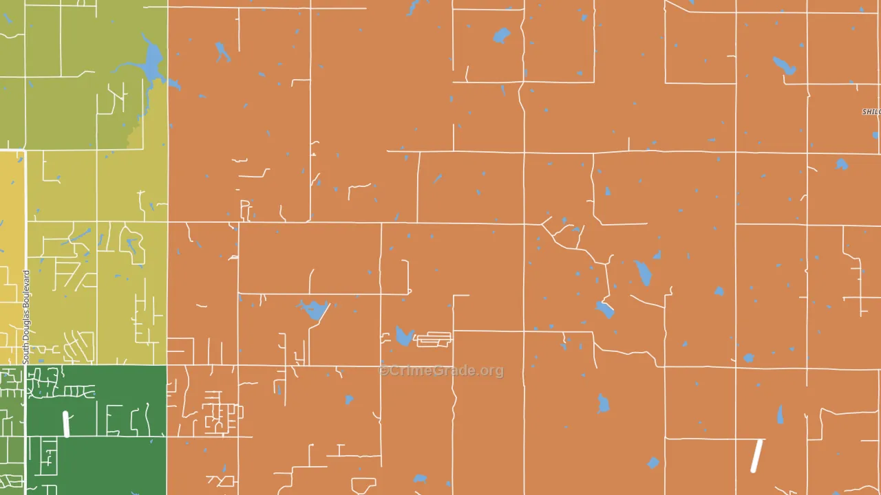 Meridian, OK Map of Assault Rates