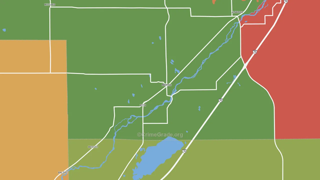 Merino, CO Map of Assault Rates