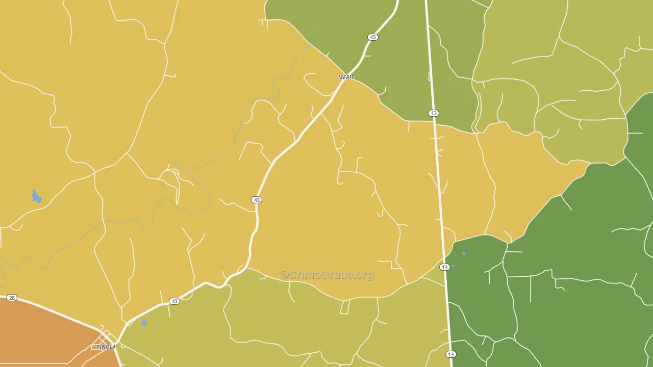Merit, MS Map of Assault Rates