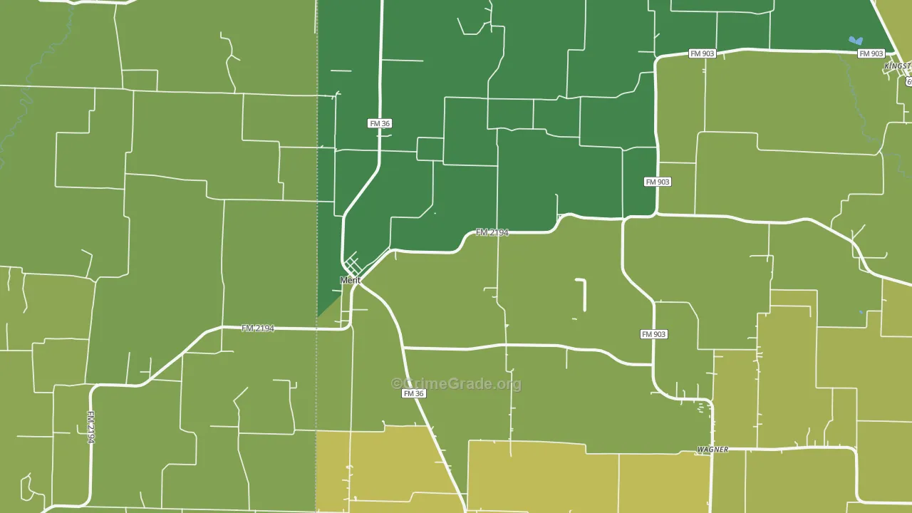Merit, TX Map of Assault Rates