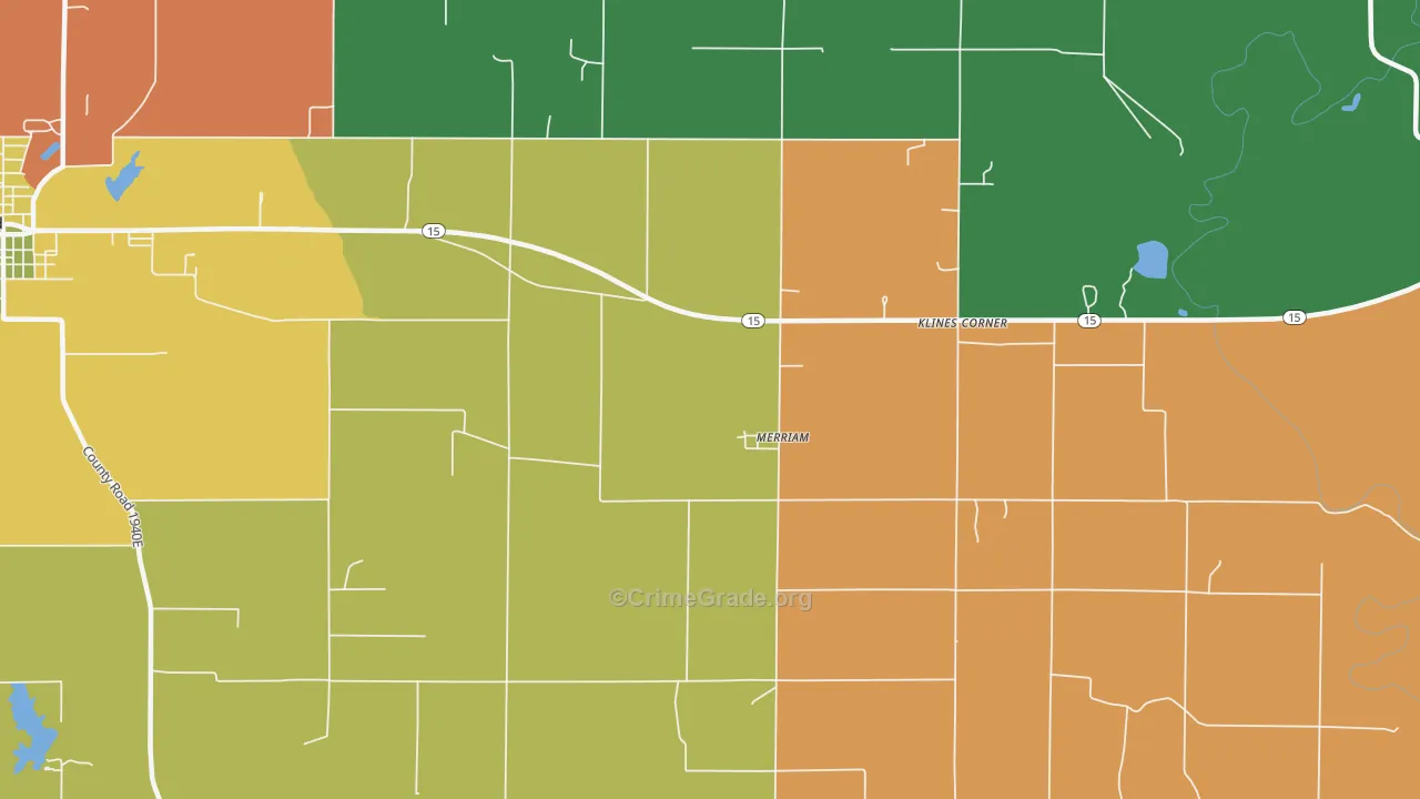 Merriam, IL Map of Assault Rates