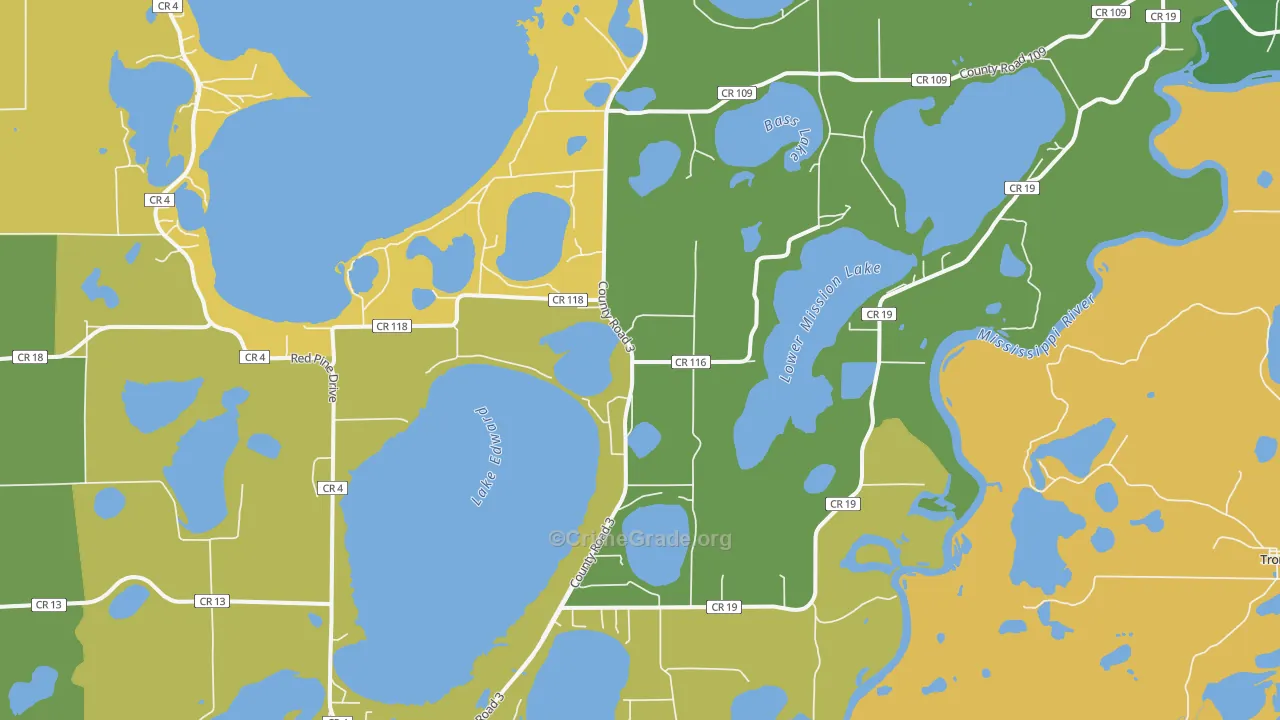 Merrifield, MN Map of Assault Rates