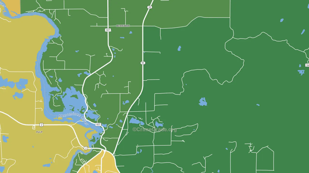Merriman, MI Map of Assault Rates