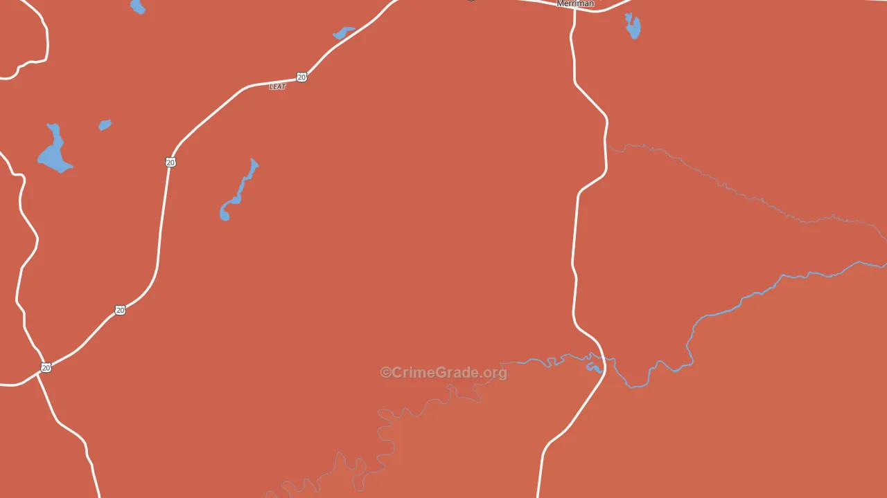 Merriman, NE Map of Assault Rates