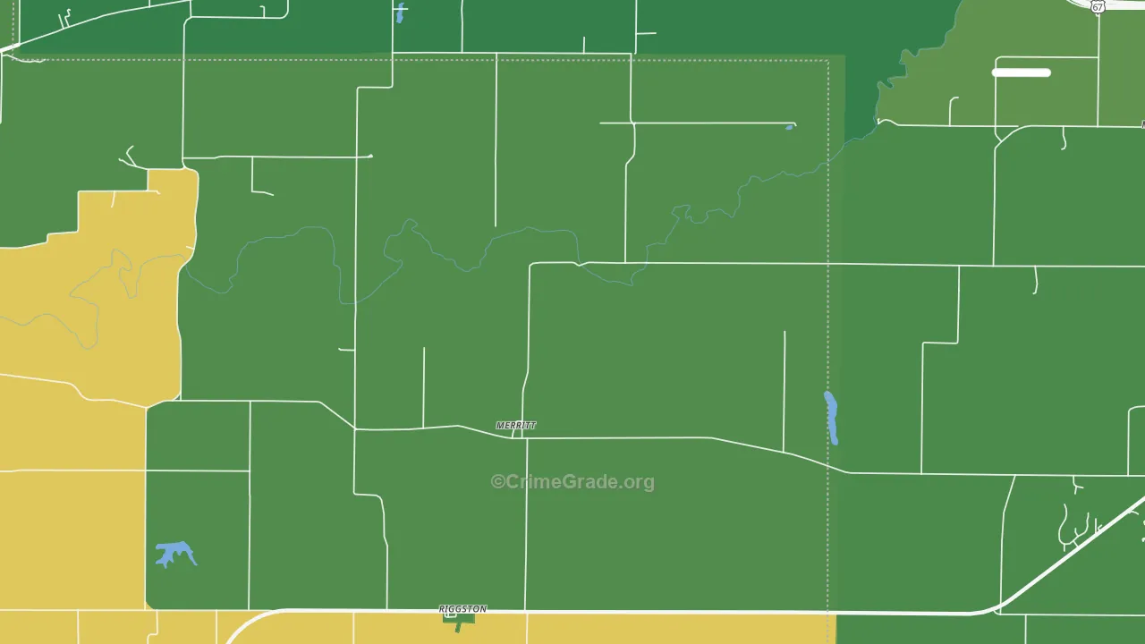 Merritt, IL Map of Assault Rates