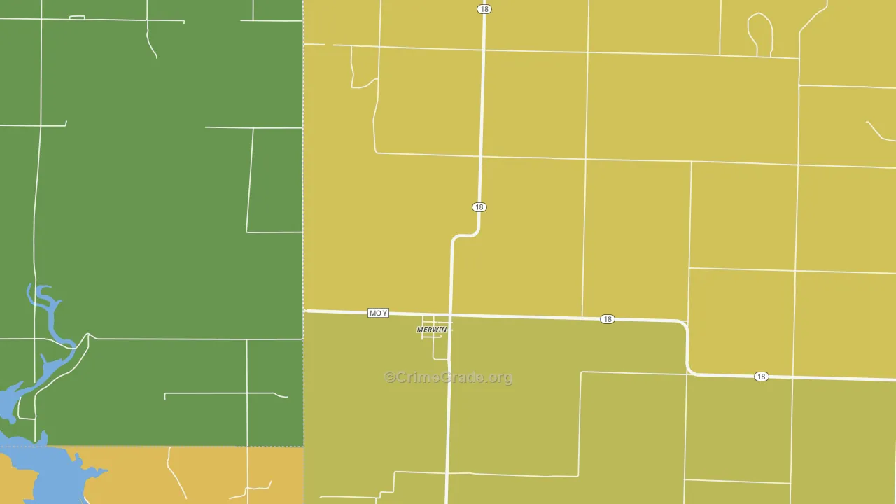 Merwin, MO Map of Assault Rates