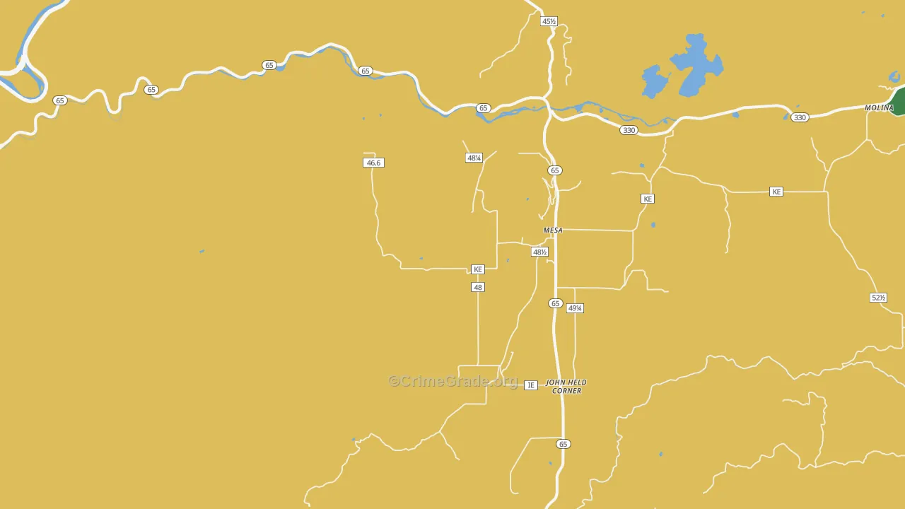Mesa, CO Map of Assault Rates