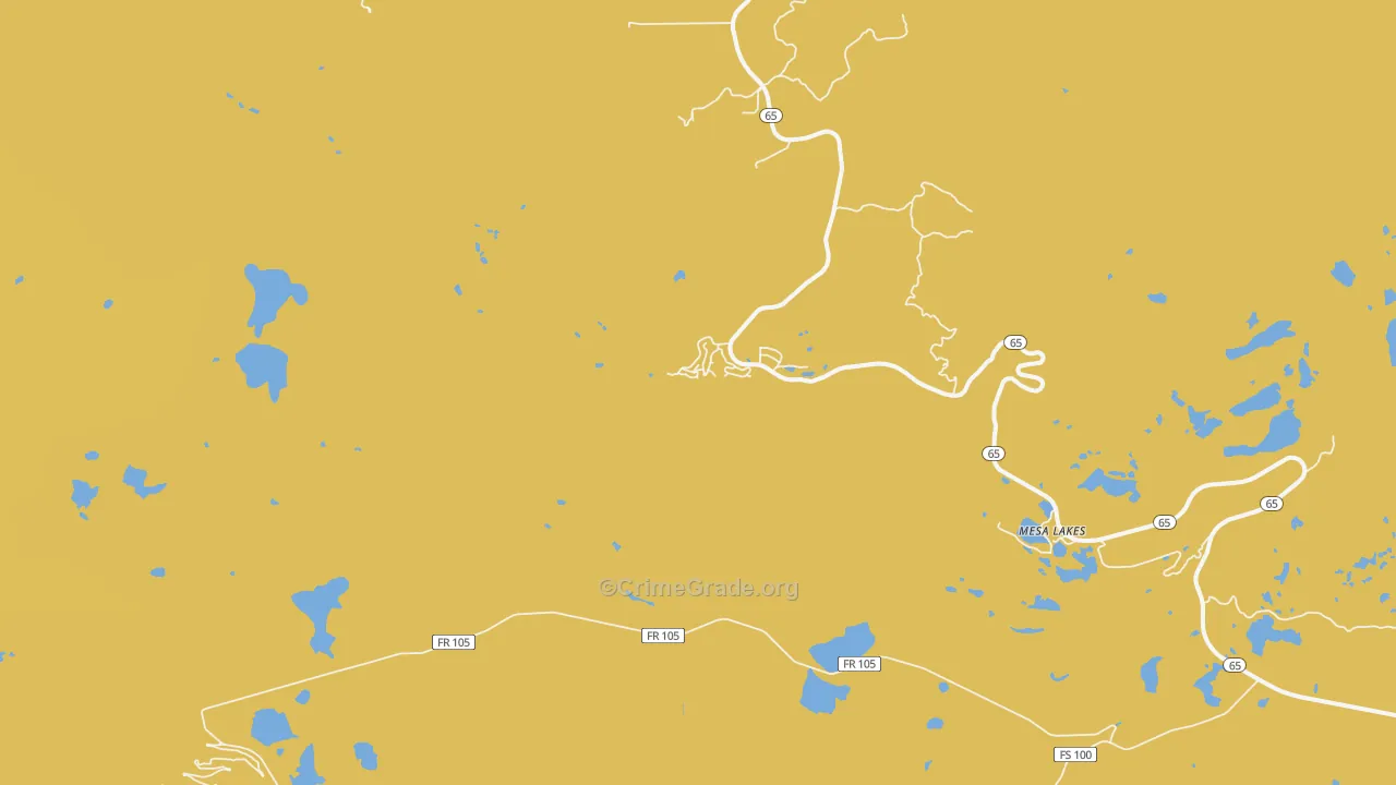 Mesa Lakes, CO Map of Assault Rates