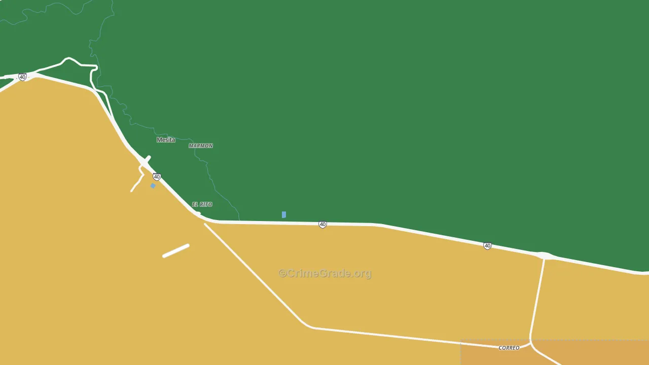 Mesita, NM Map of Assault Rates