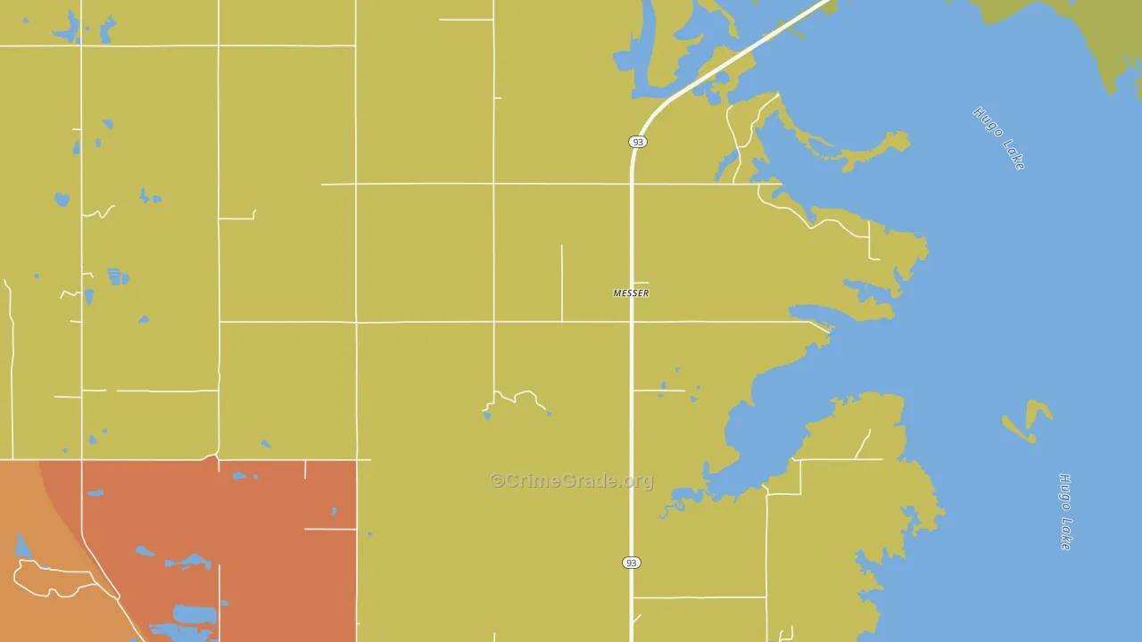 Messer, OK Map of Assault Rates