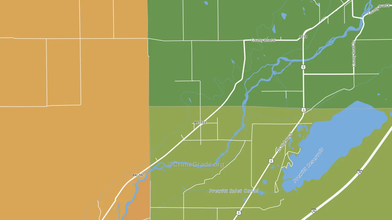 Messex, CO Map of Assault Rates