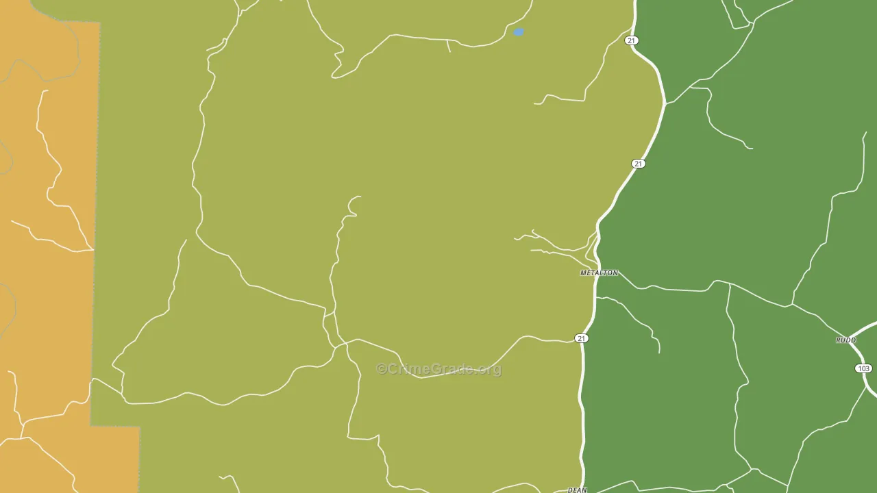 Metalton, AR Map of Assault Rates