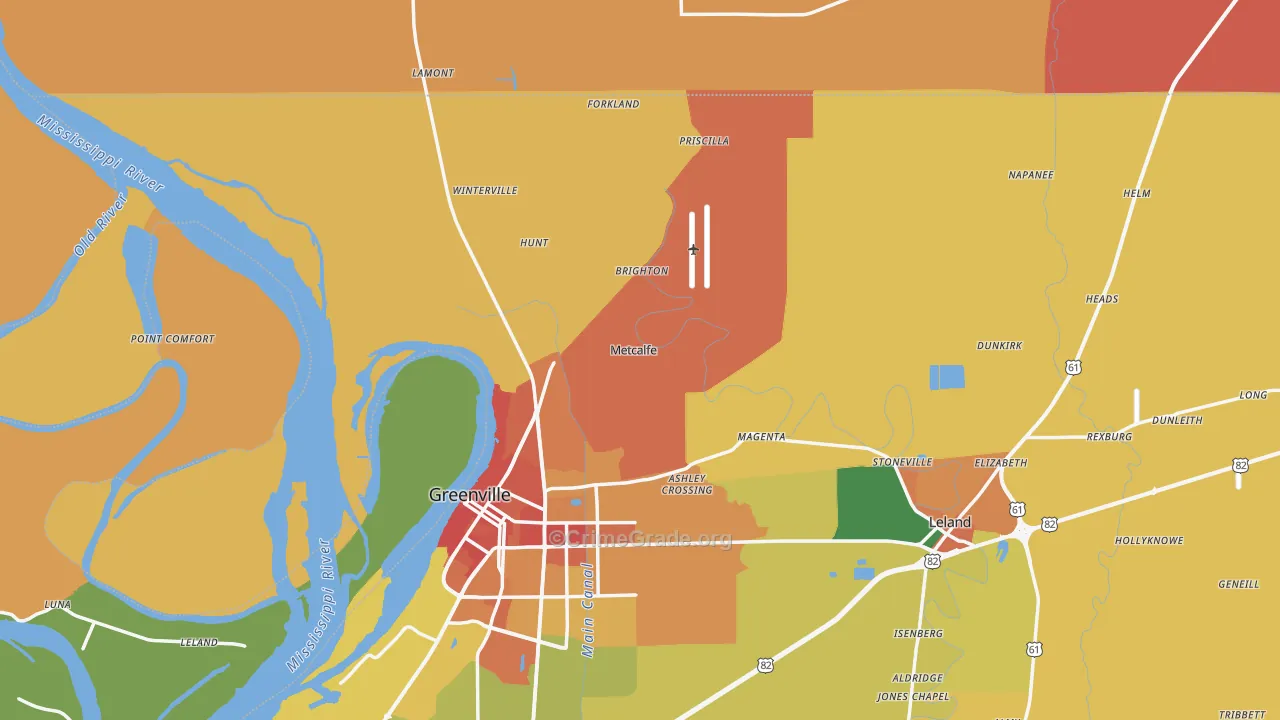Metcalfe, MS Map of Assault Rates