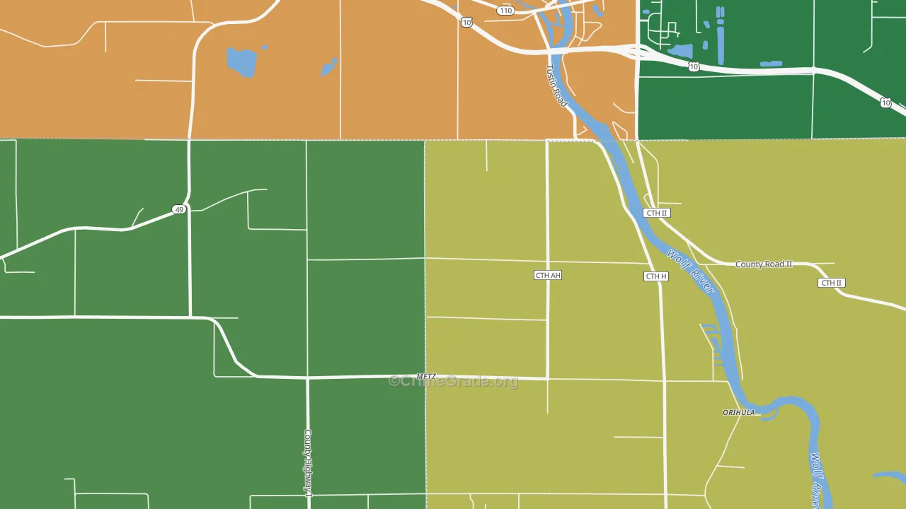 Metz, WI Map of Assault Rates