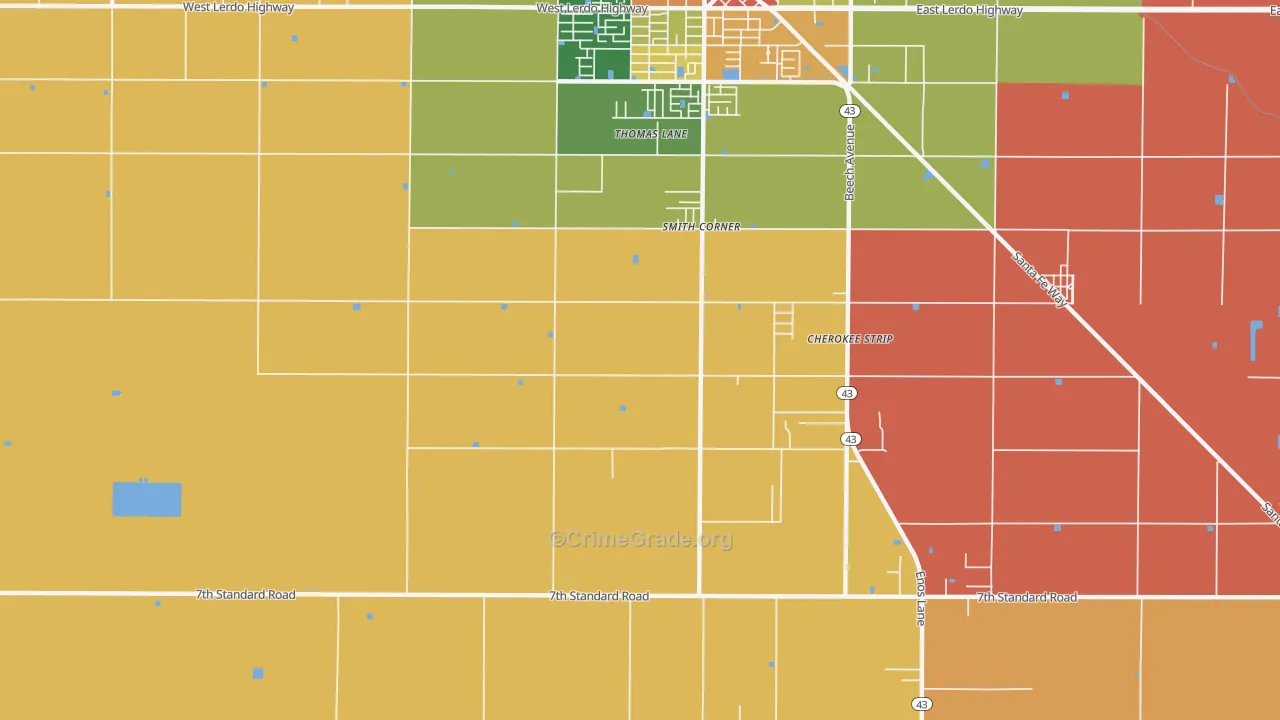 Mexican Colony, CA Map of Assault Rates
