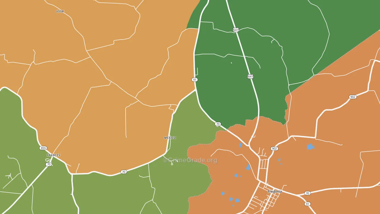 Mexico, KY Map of Assault Rates