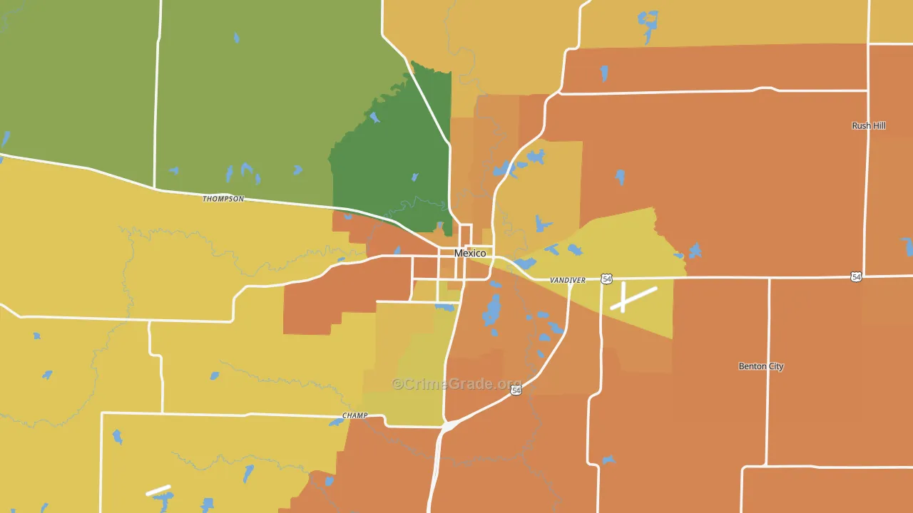 Mexico, MO Map of Assault Rates