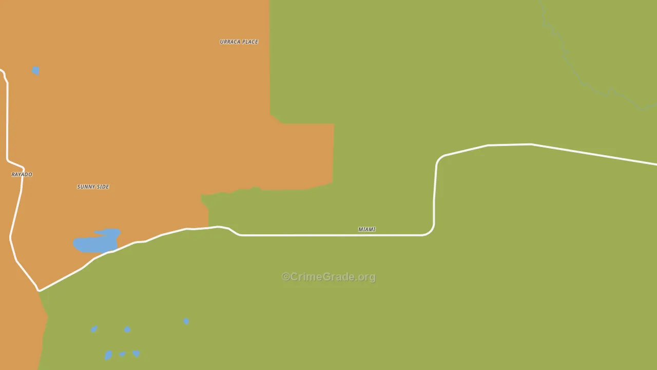 Miami, NM Map of Assault Rates