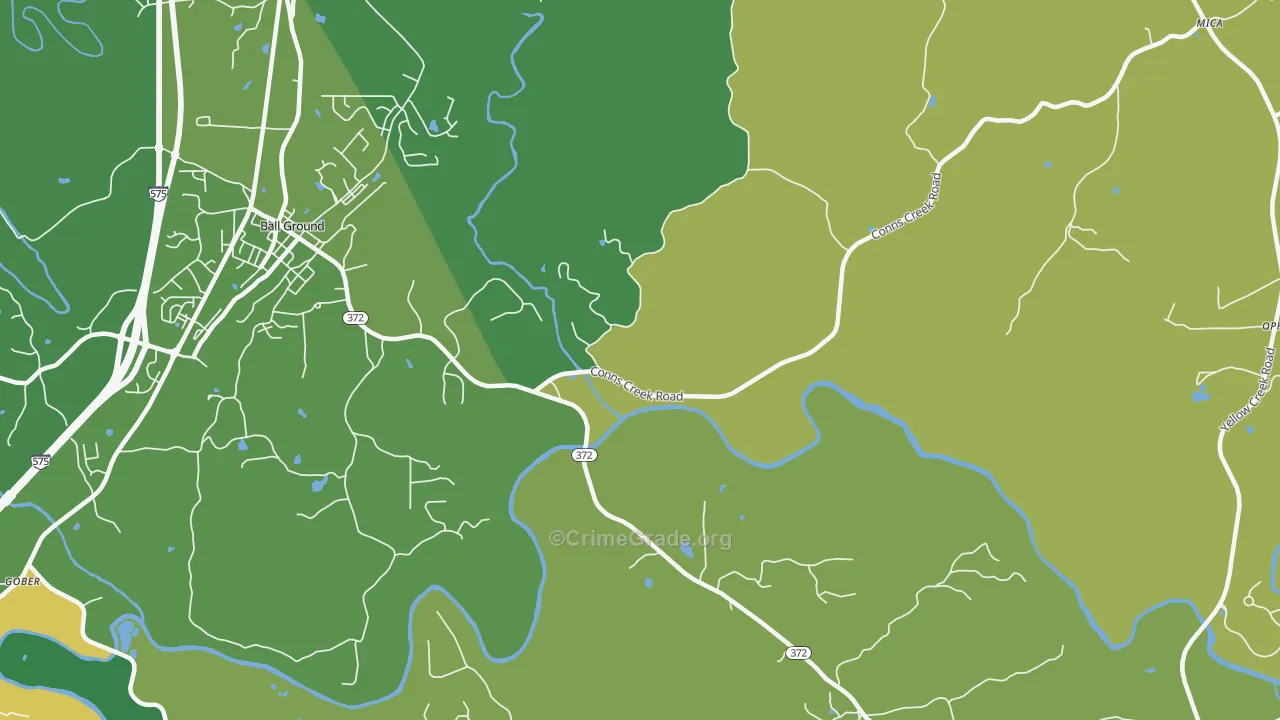 Mica, GA Map of Assault Rates