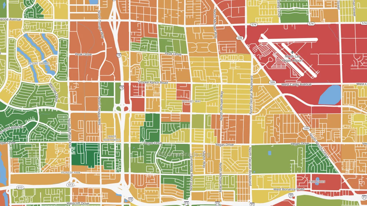 Michael Way, Las Vegas, NV Map of Assault Rates