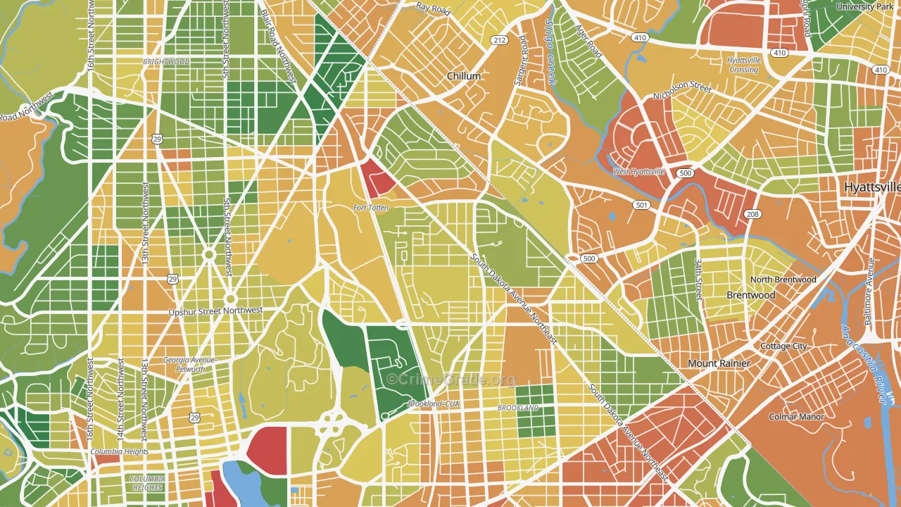 Michigan Park, Washington, DC Map of Assault Rates