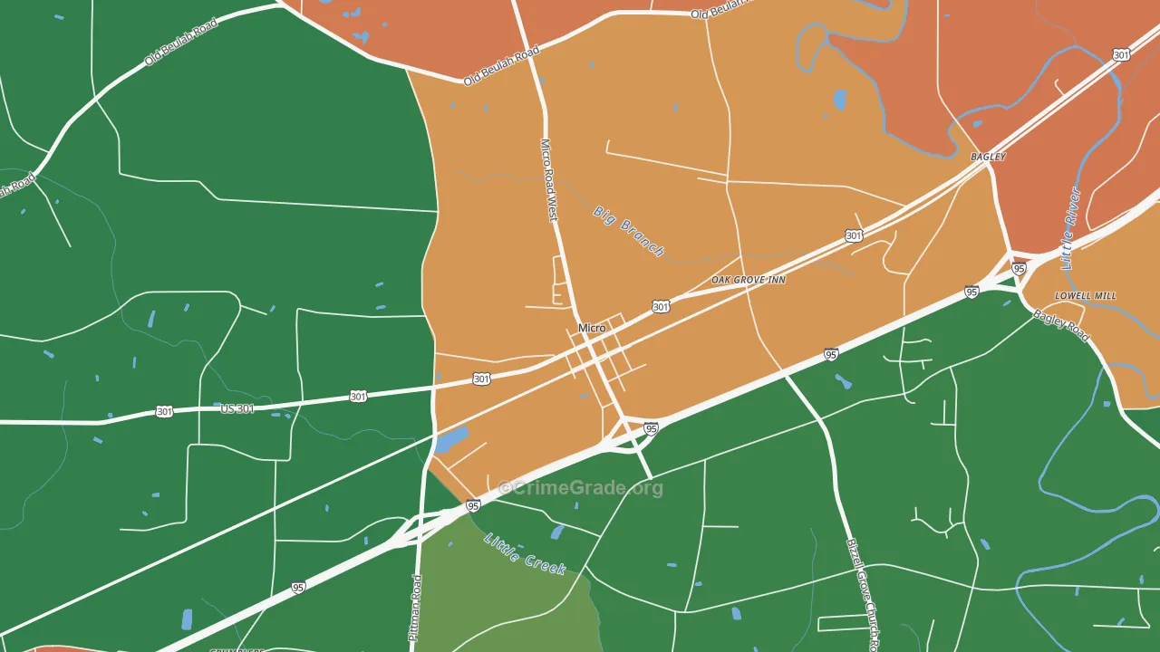 Micro, NC Map of Assault Rates