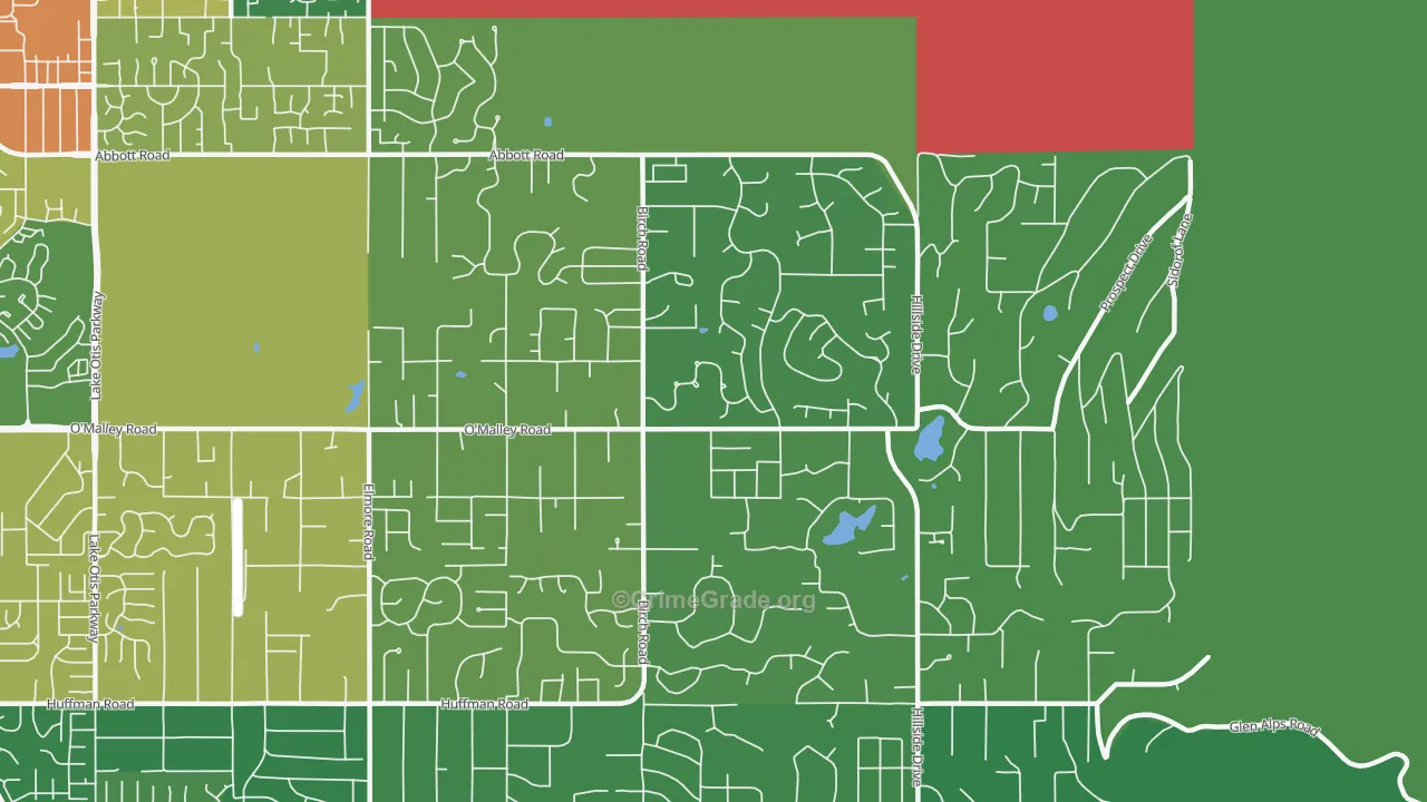 Mid-Hillside, Anchorage, AK Map of Assault Rates