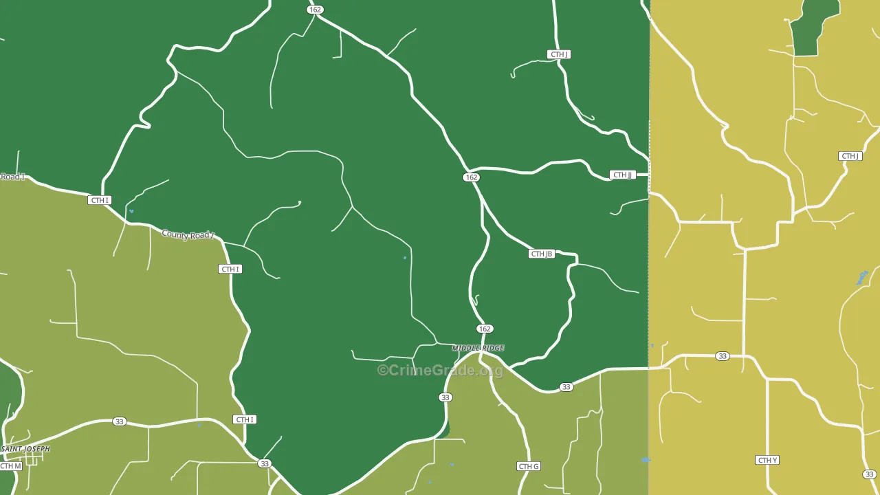 Middle Ridge, WI Map of Assault Rates