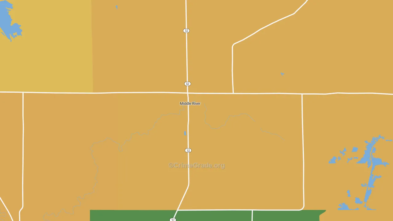 Middle River, MN Map of Assault Rates