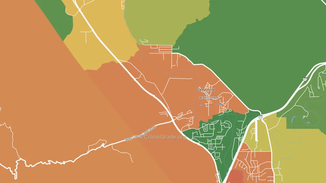 Middle Verde, AZ Map of Assault Rates