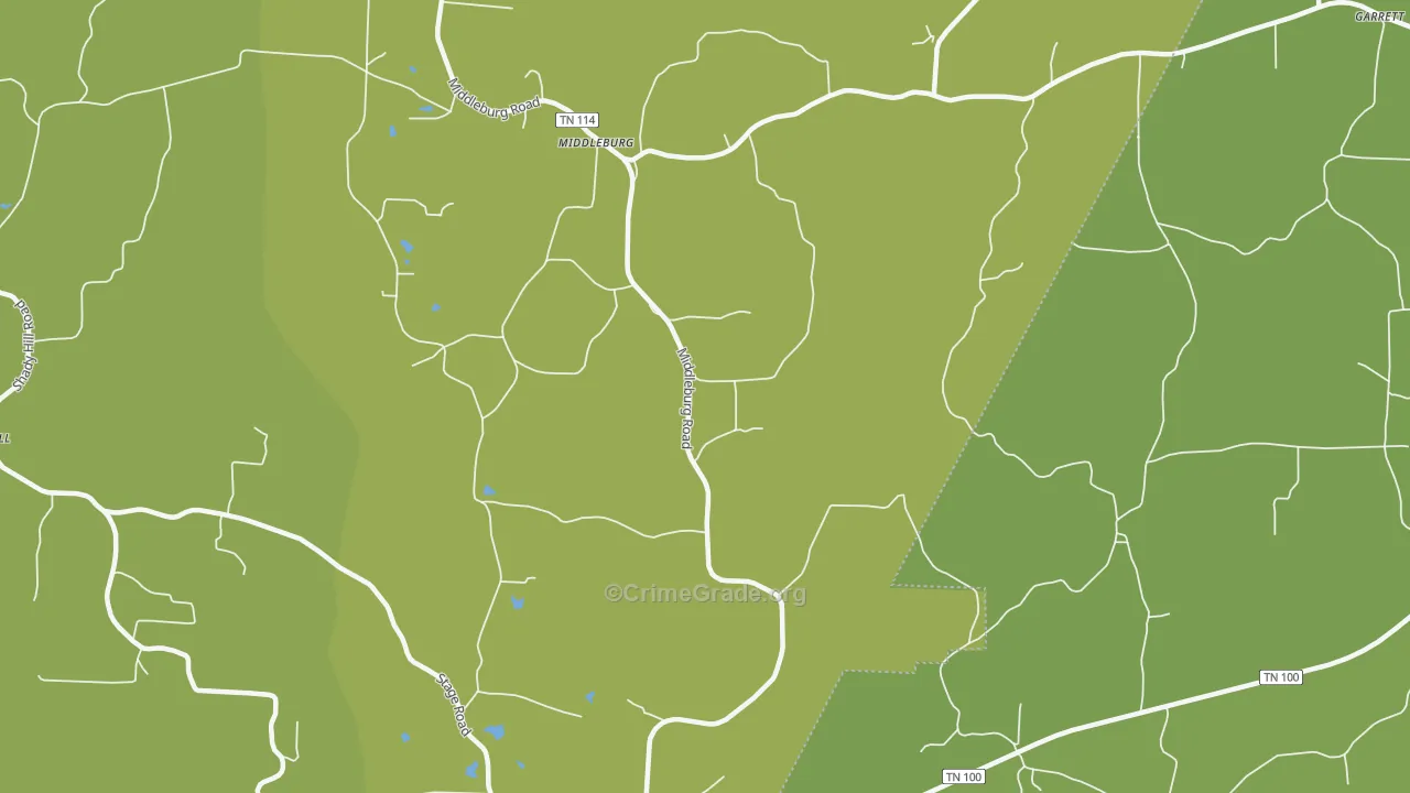 Middleburg, TN Map of Assault Rates