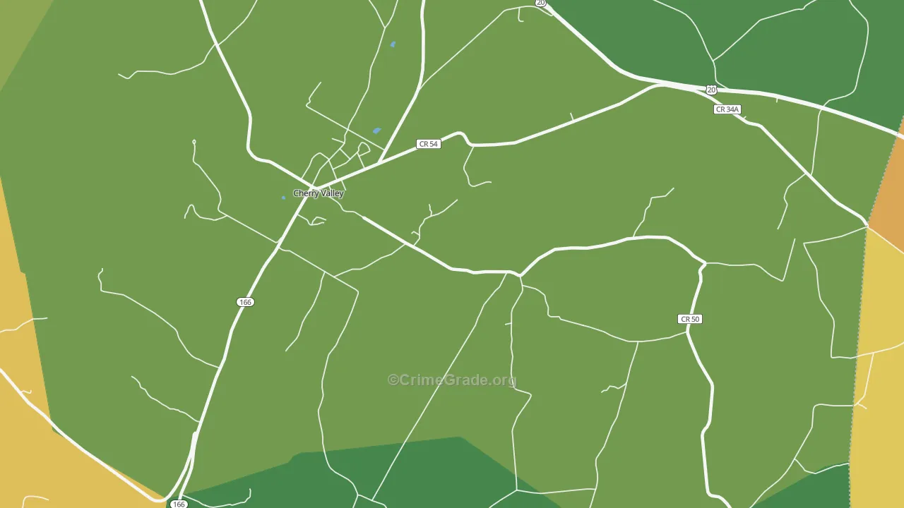 Middlefield Center, NY Map of Assault Rates