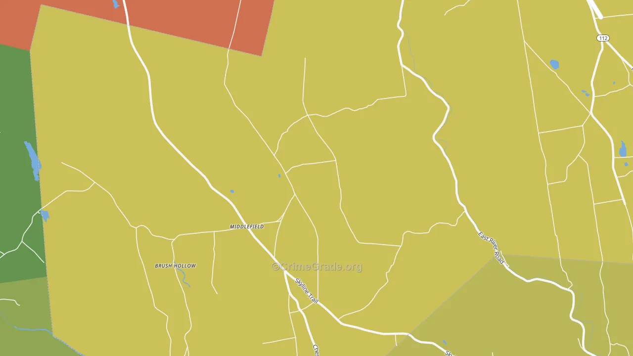 Middlefield, MA Map of Assault Rates