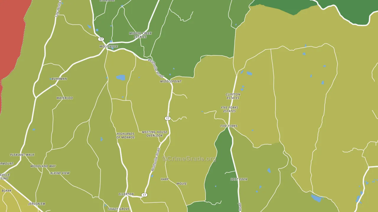 Middlepoint, MD Map of Assault Rates