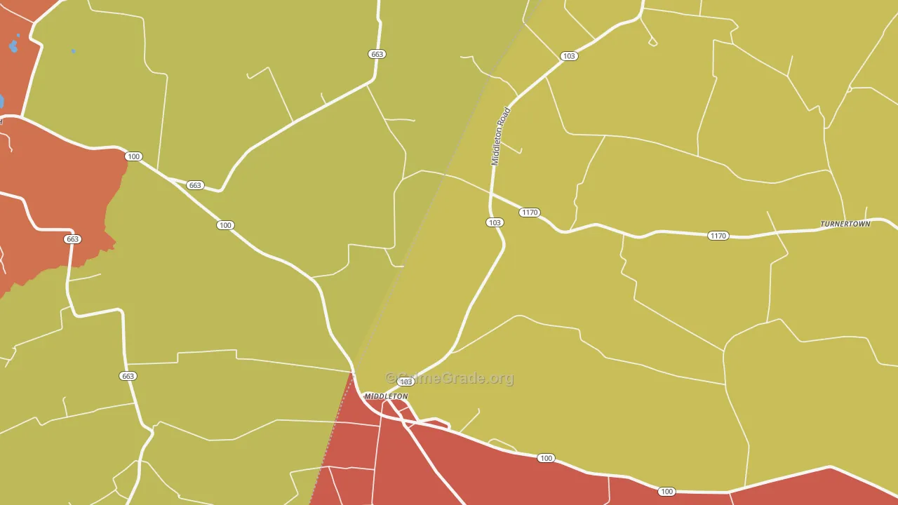 Middleton, KY Map of Assault Rates