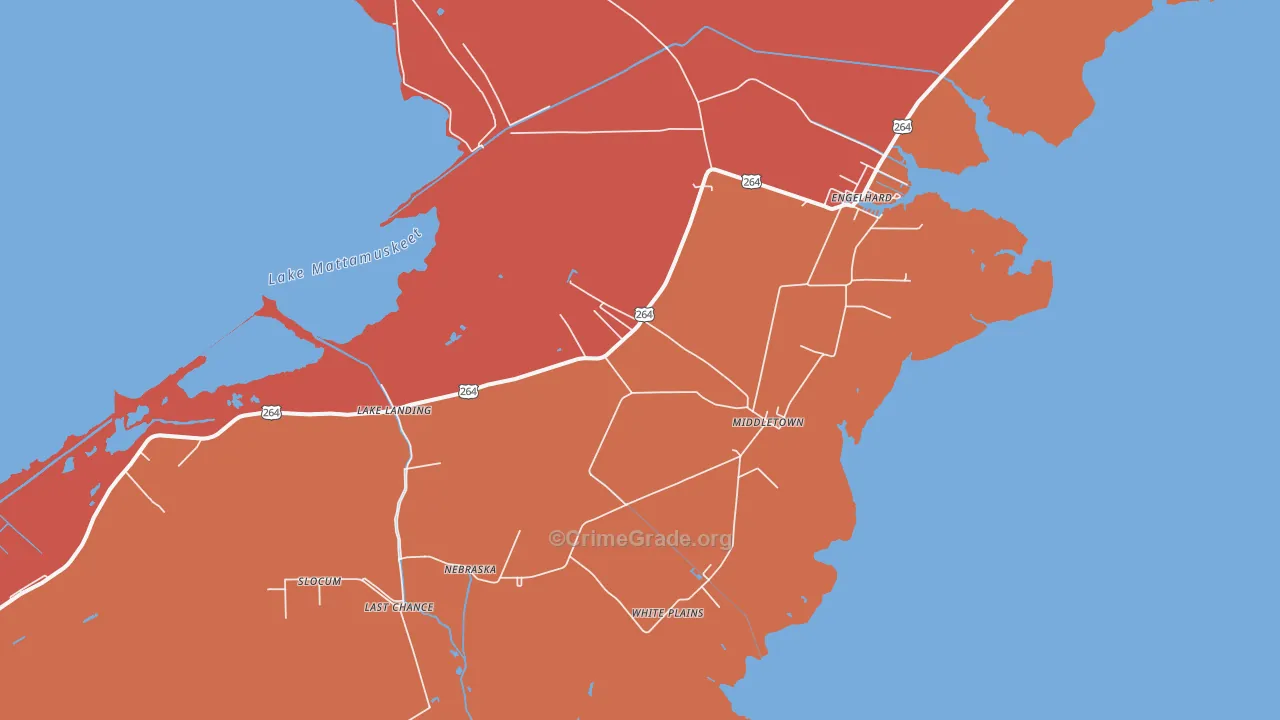 Middletown, NC Map of Assault Rates