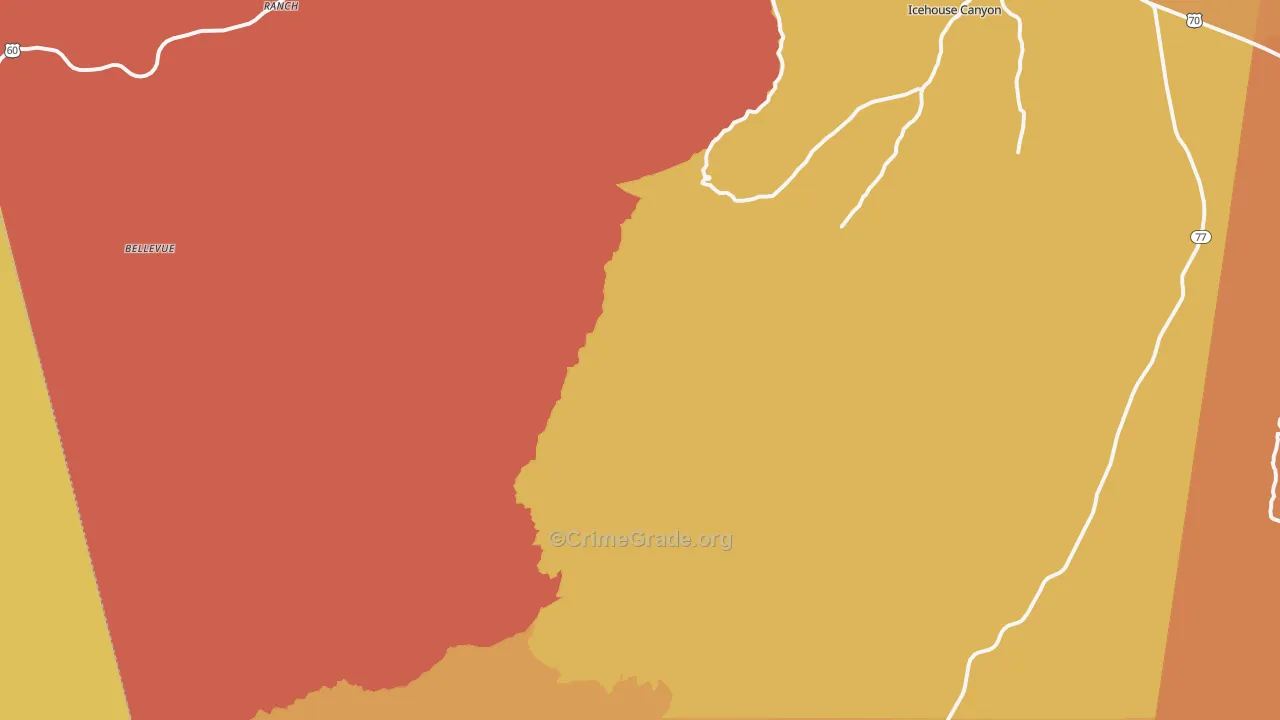 Midland City, AZ Map of Assault Rates