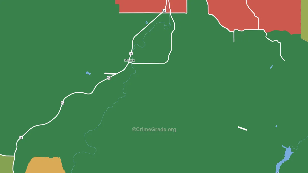 Midvale, ID Map of Assault Rates