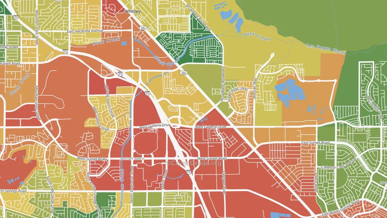 Midway, Henderson, NV Map of Assault Rates