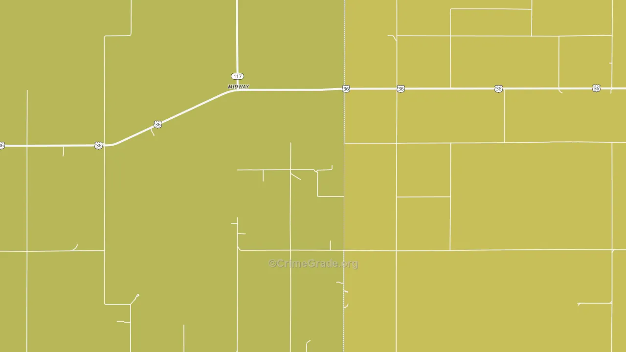 Midway, KS Map of Assault Rates
