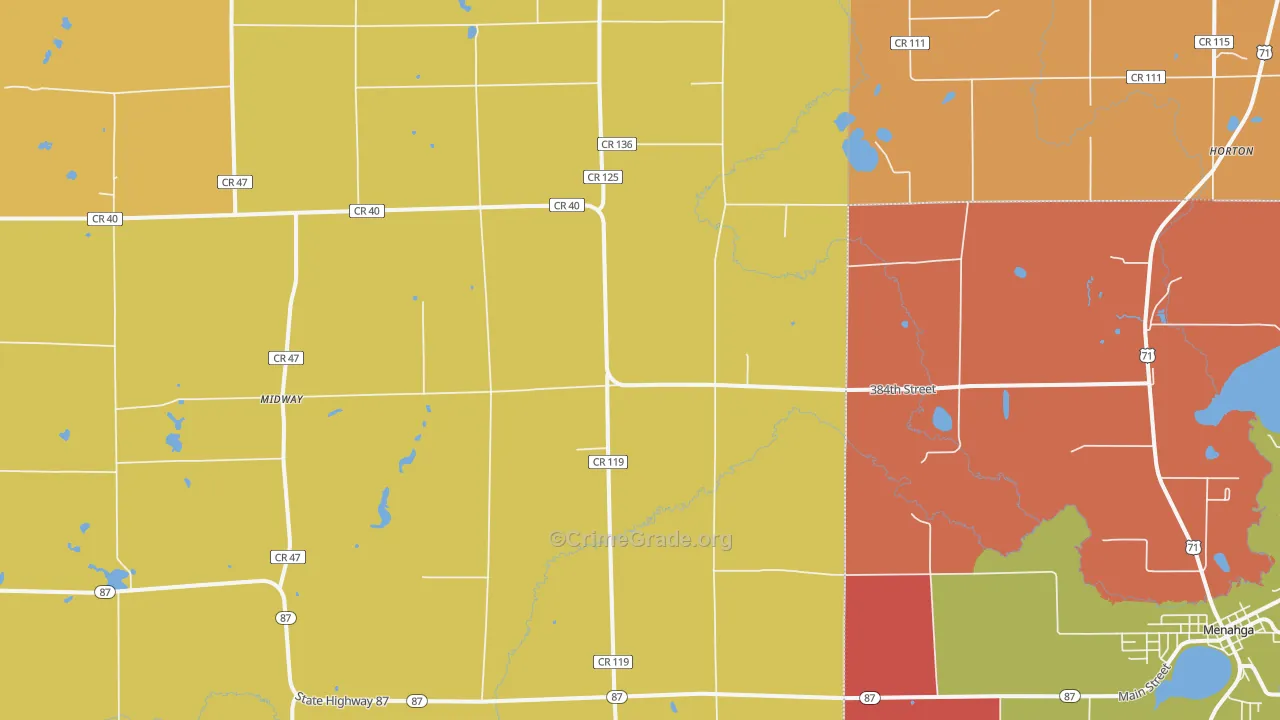 Midway, MN Map of Assault Rates