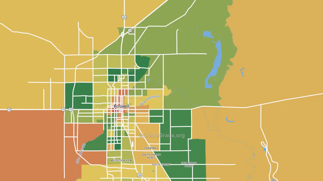 Midway, NM Map of Assault Rates