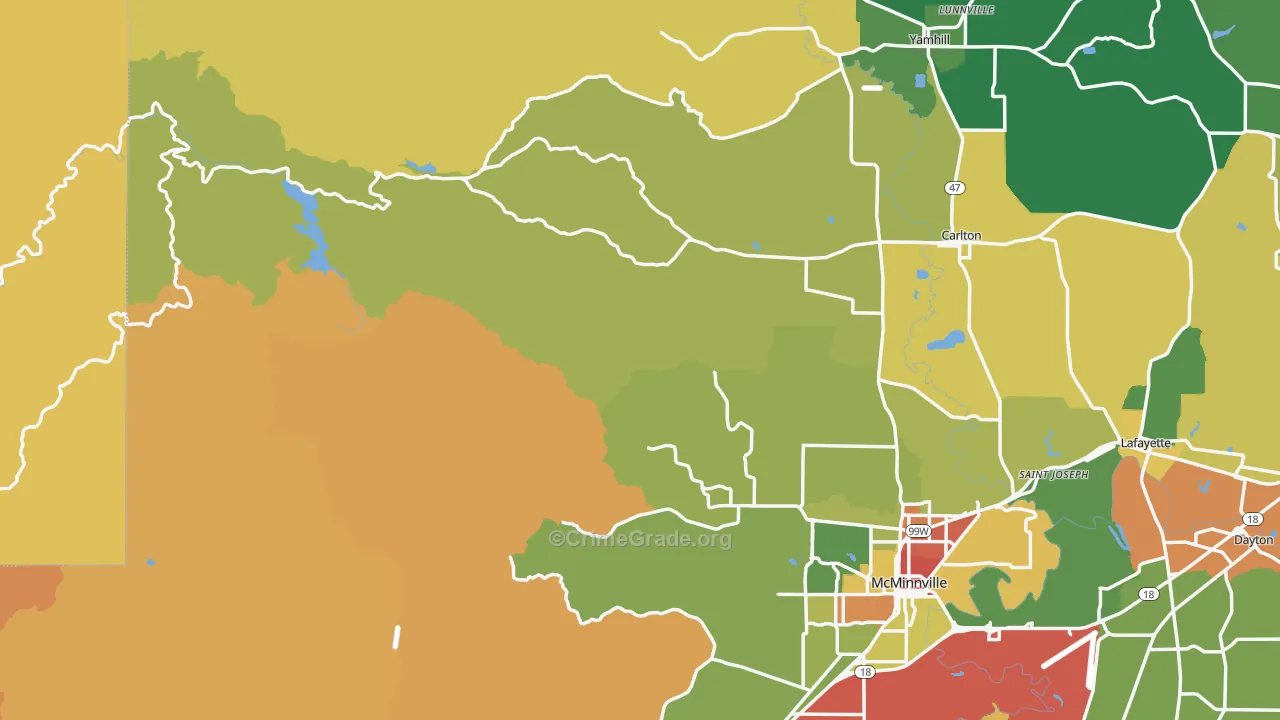 Midway, OR Map of Assault Rates