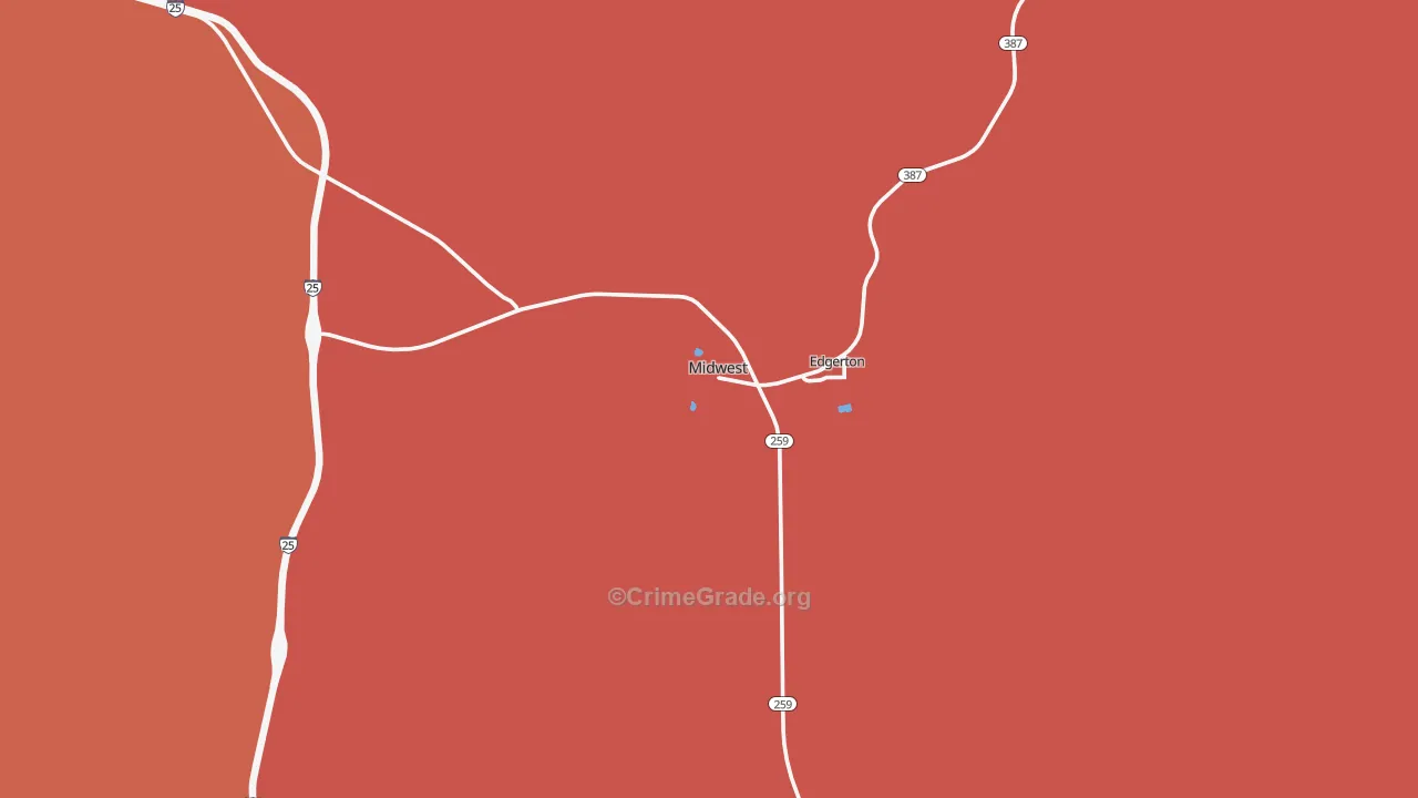 Midwest, WY Map of Assault Rates