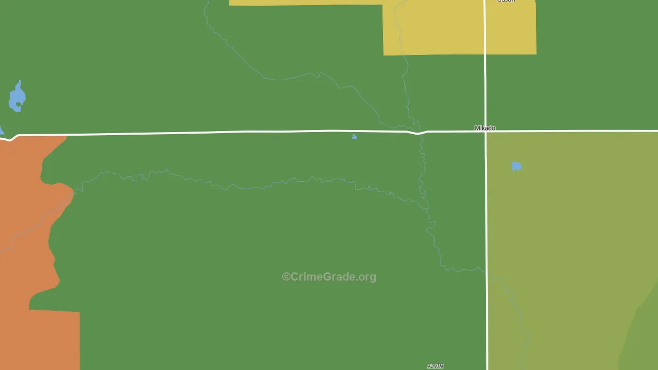 Mikado, MI Map of Assault Rates