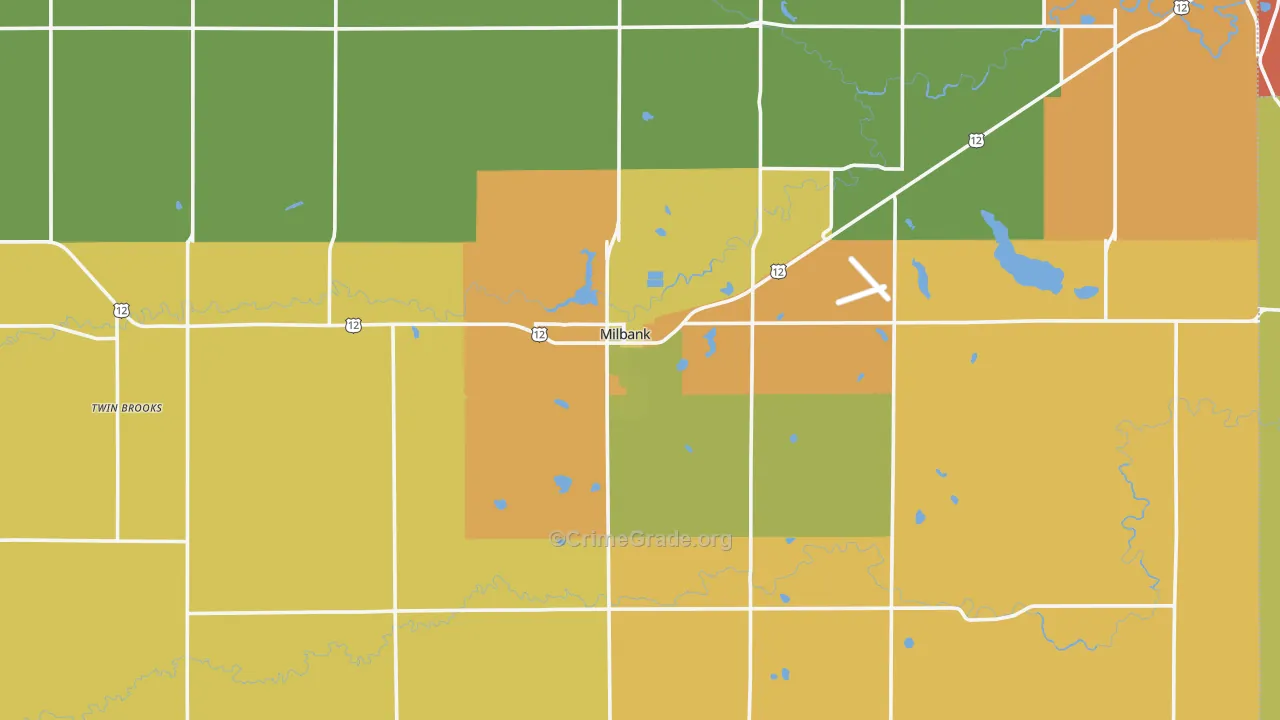 Milbank, SD Map of Assault Rates
